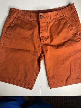 ASOS Men's Rust Orange Flat Front Shorts